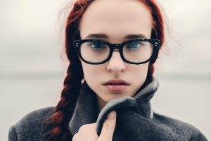 women With Glasses, Women, Model, Winter, Portrait