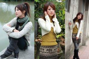 Asian, Mikako, Ponytail, Model, Mikako Zhang Kaijie, Sweater