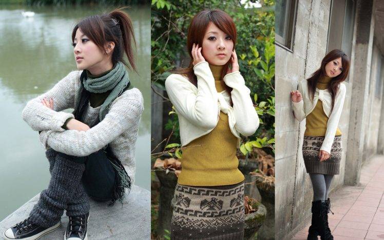 Asian, Mikako, Ponytail, Model, Mikako Zhang Kaijie, Sweater HD Wallpaper Desktop Background