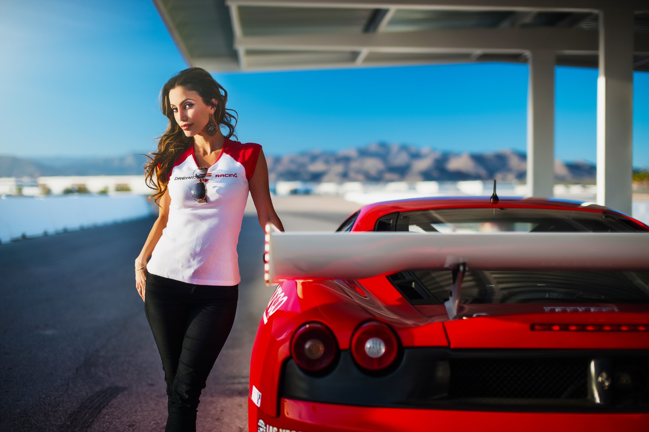 women With Cars, Women, Model, Janice Kakish, Car, Vehicle, Ferrari Wallpaper