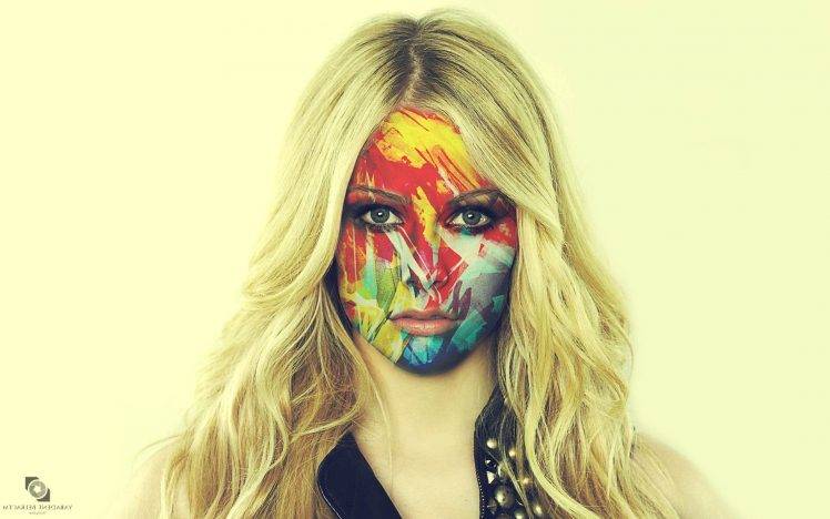 Avril Lavigne, Rock Stars, Women, Face, Singing, Photoshopped HD Wallpaper Desktop Background