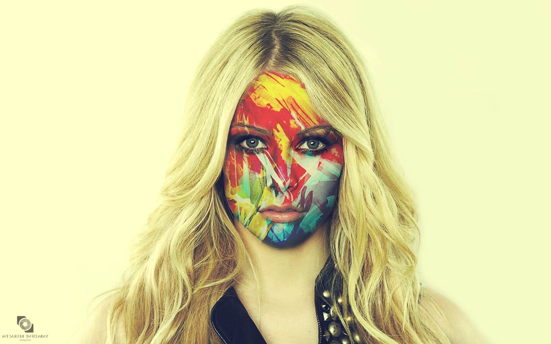 Avril Lavigne, Rock Stars, Women, Face, Singing, Photoshopped Wallpaper
