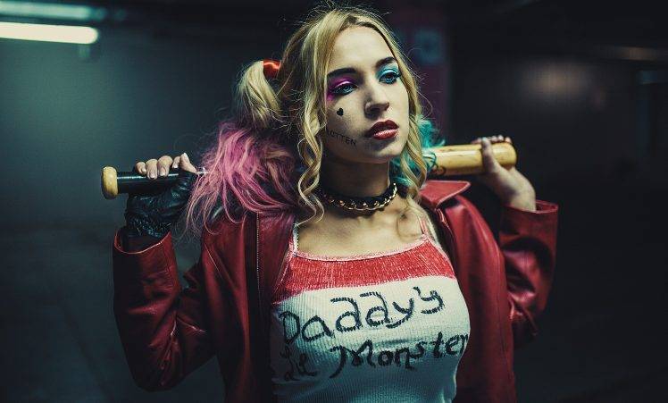 Harley Quinn, Women, Model, Cosplay, Baseball Bats HD Wallpaper Desktop Background