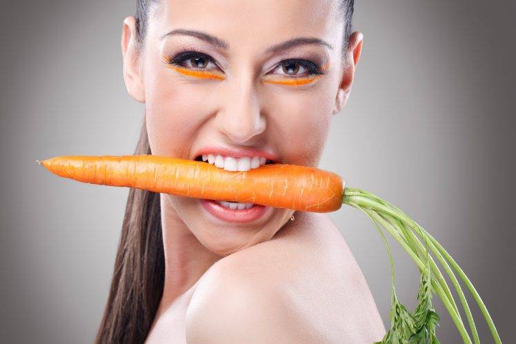 women, Face, Model, Carrots HD Wallpaper Desktop Background