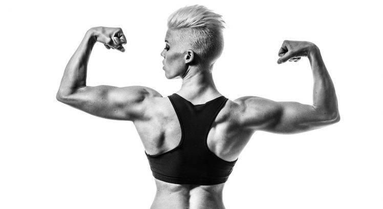 women, Fitness Model, Model, Muscles, Monochrome HD Wallpaper Desktop Background