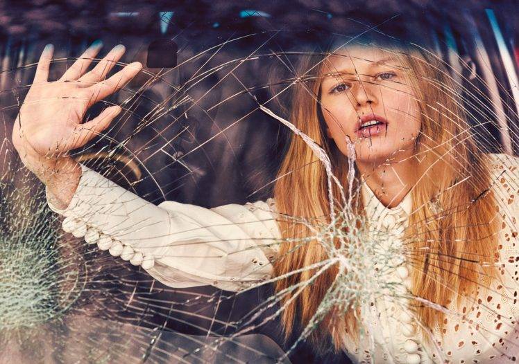 women, Model, Broken Glass HD Wallpaper Desktop Background