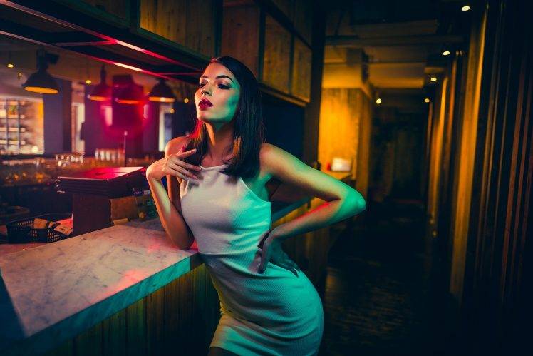women, Model, Bars, Dress HD Wallpaper Desktop Background