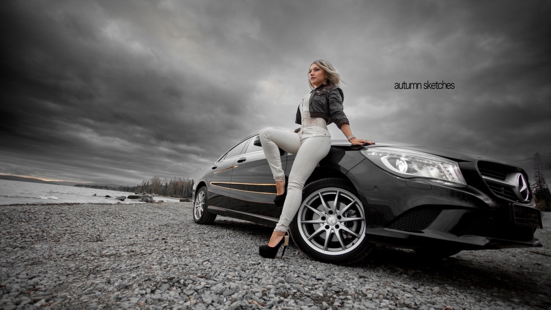 women With Cars Wallpaper