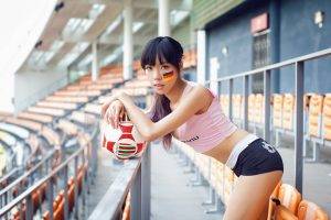 Asian, Women, Model, Stadium, Germany