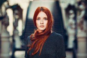 redhead, Women, Face, Model, Portrait