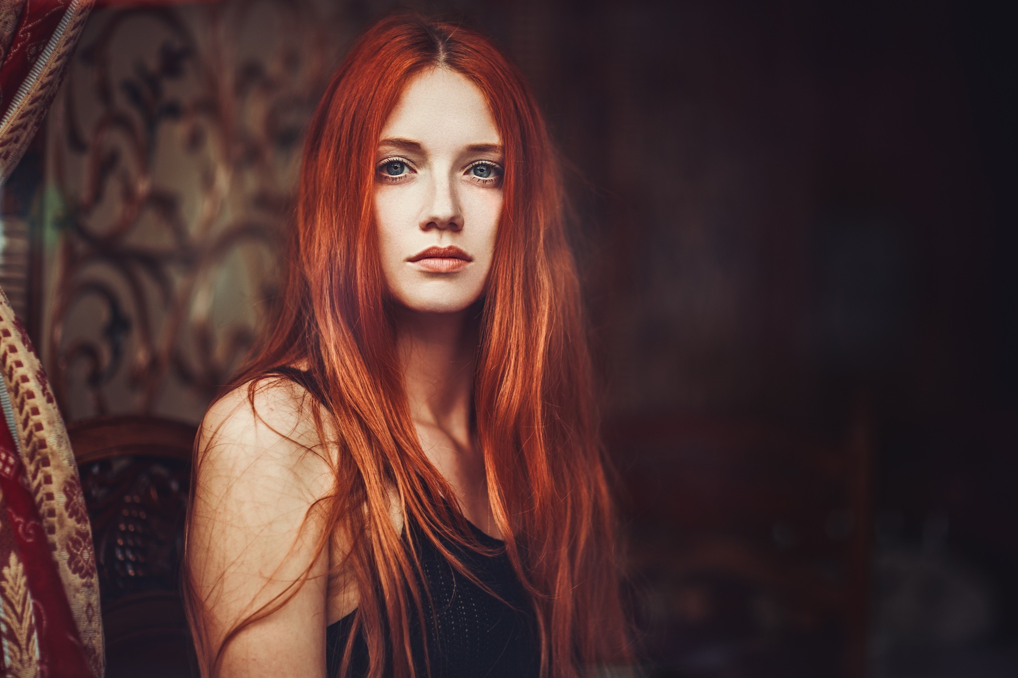 redhead, Women, Model, Portrait Wallpaper