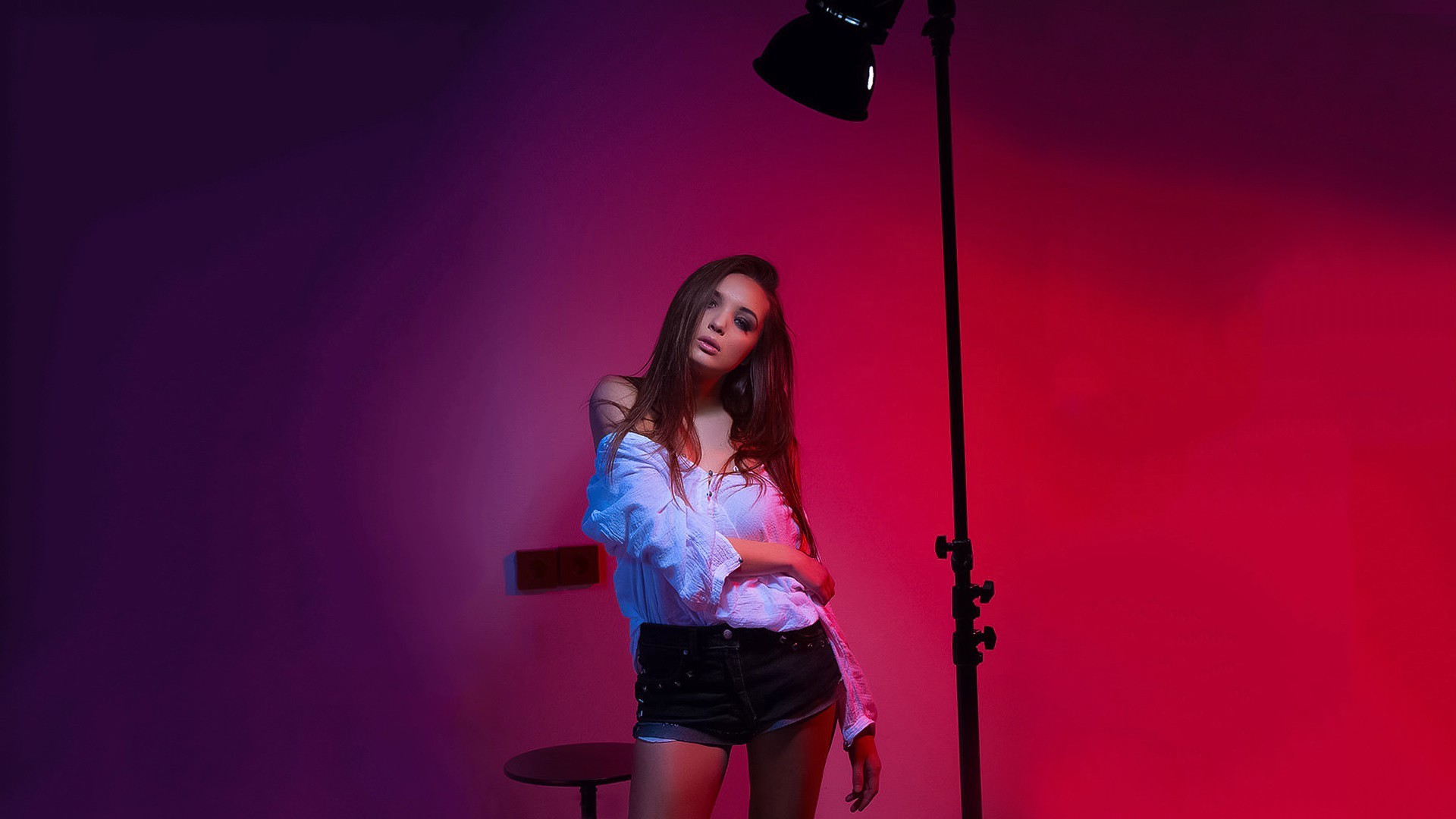 women, Model, Studios, Lamp Wallpaper