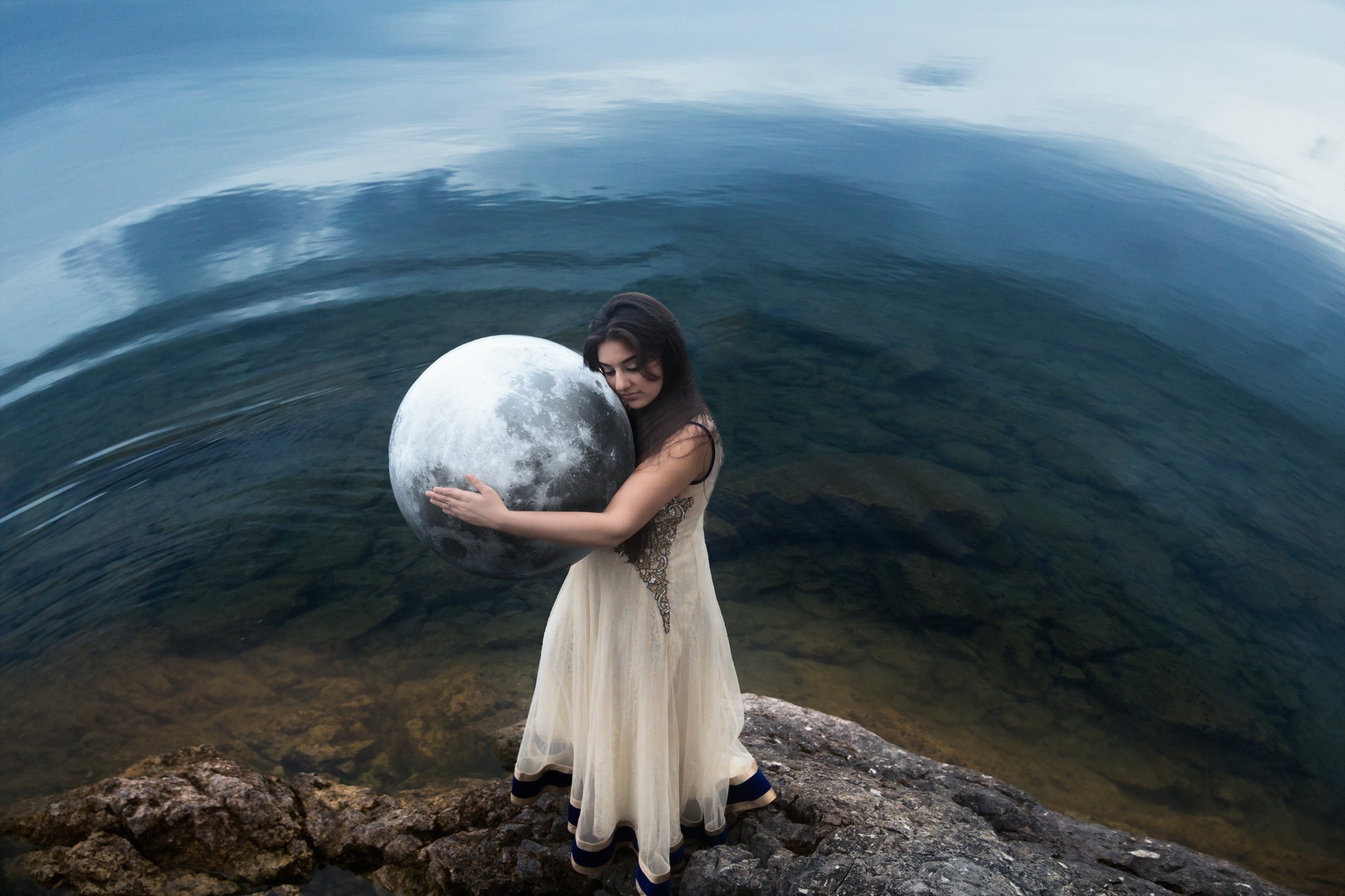 women, Model, Fantasy Art, Moon Wallpaper