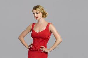 Emily Vancamp, Blonde, Celebrity, Red, Dress