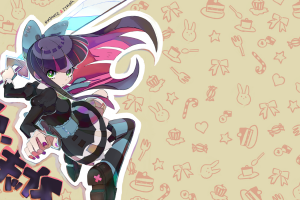 Panty And Stocking With Garterbelt, Angel, Anime, Anime Girls, Stockings, Anarchy Stocking, Cakes, Hearts, Ribbon