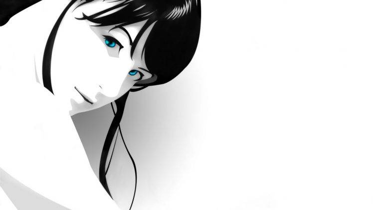 animation, Blue Eyes, Dark Hair HD Wallpaper Desktop Background