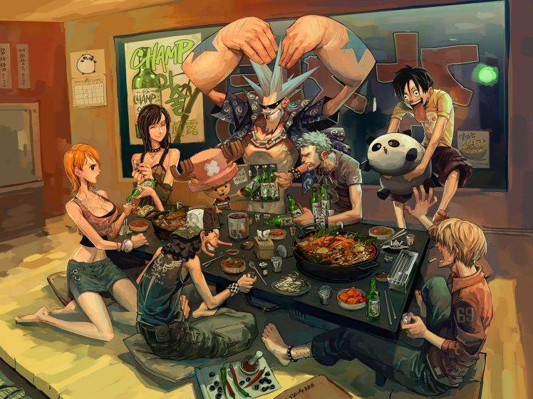 One Piece, Monkey D. Luffy, Franky, Usopp, Nami, Sanji, Nico Robin, Roronoa Zoro, Tony Tony Chopper HD Wallpaper Desktop Background