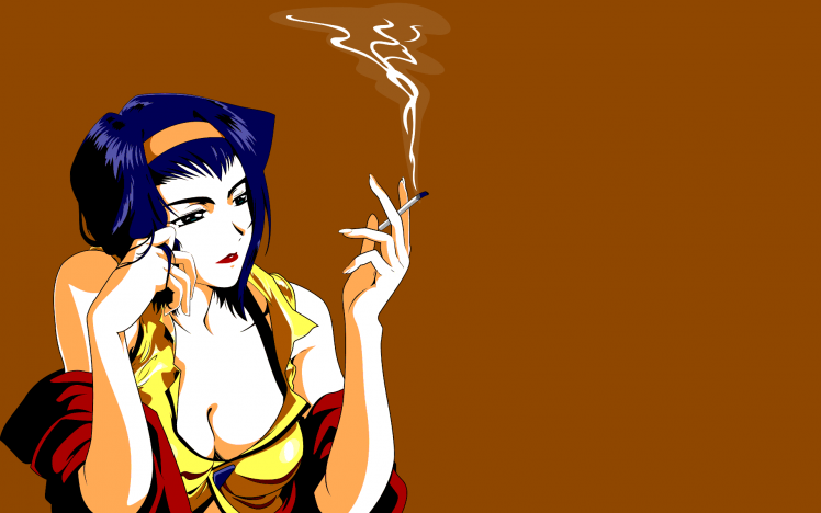 Cowboy Bebop, Smoking, Faye Valentine, Anime Girls HD Wallpaper Desktop Background