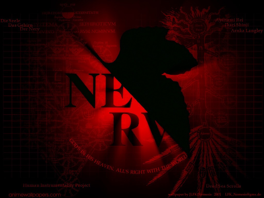 Nerv, Red, Neon Genesis Evangelion Wallpaper