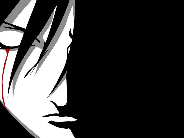 Uchiha Sasuke, Naruto Shippuuden, Anime Vectors, Closed Eyes HD Wallpaper Desktop Background