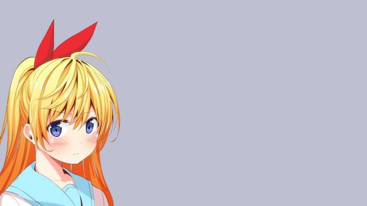 anime, Anime Girls, Blonde, Long Hair, Nisekoi, Kirisaki Chitoge, Blue Eyes, School Uniform, Hair Ornament, Ribbon HD Wallpaper Desktop Background