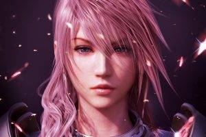 Final Fantasy, Video Games, Final Fantasy XIII, Pink Hair, Blue Eyes, Pink
