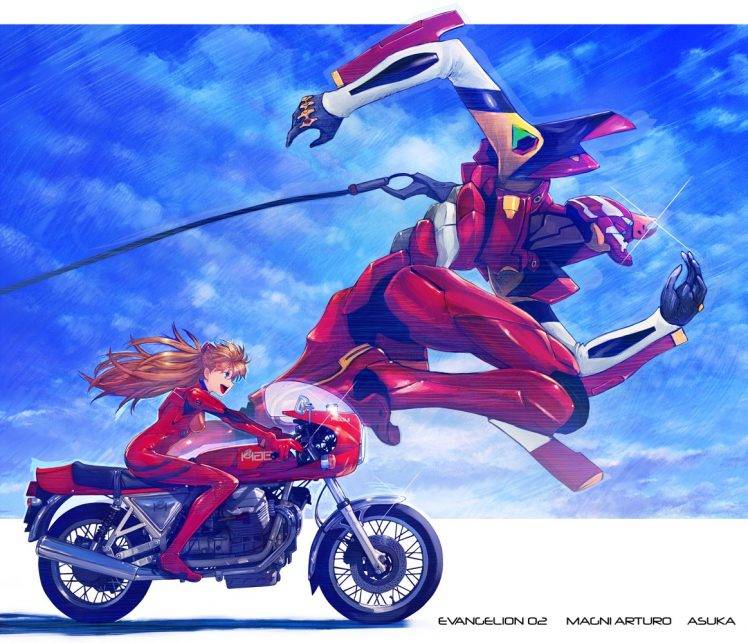 Neon Genesis Evangelion, Asuka Langley Soryu, EVA Unit 02, Anime HD Wallpaper Desktop Background