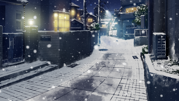 snow, Night, City, Japan HD Wallpaper Desktop Background