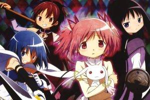 anime, Mahou Shoujo Madoka Magica, Anime Girls, Akemi Homura, Kaname Madoka, Miki Sayaka, Sakura Kyoko