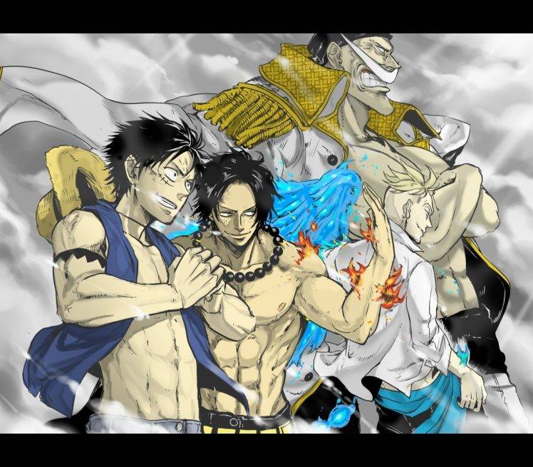 Portgas D. Ace, One Piece, Fire, Whitebeard, Pirates, Monkey D. Luffy, Marco HD Wallpaper Desktop Background