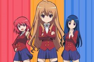 Toradora!, Anime, Anime Girls, Aisaka Taiga, Kushieda Minori, Kawashima Ami