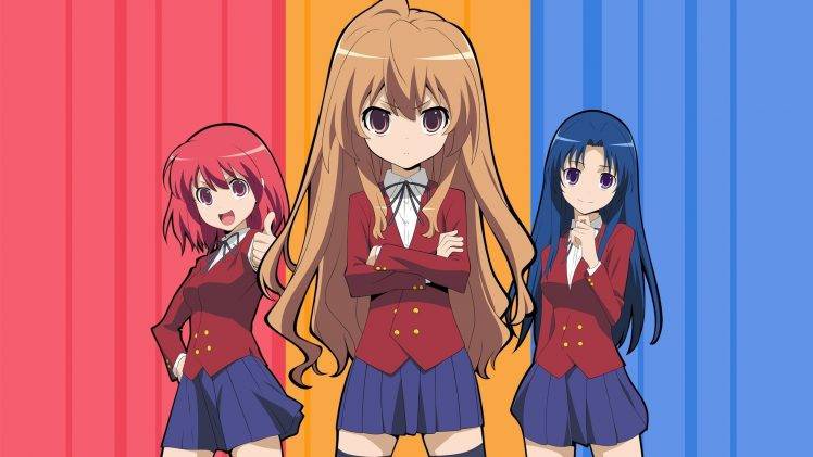 Toradora!, Anime, Anime Girls, Aisaka Taiga, Kushieda Minori, Kawashima Ami HD Wallpaper Desktop Background