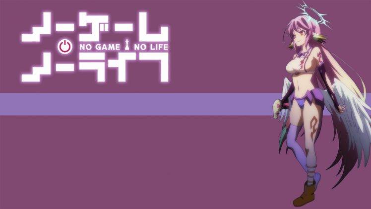 No Game No Life, Jibril, Pink Hair, Wings, Detached Sleeves HD Wallpaper Desktop Background