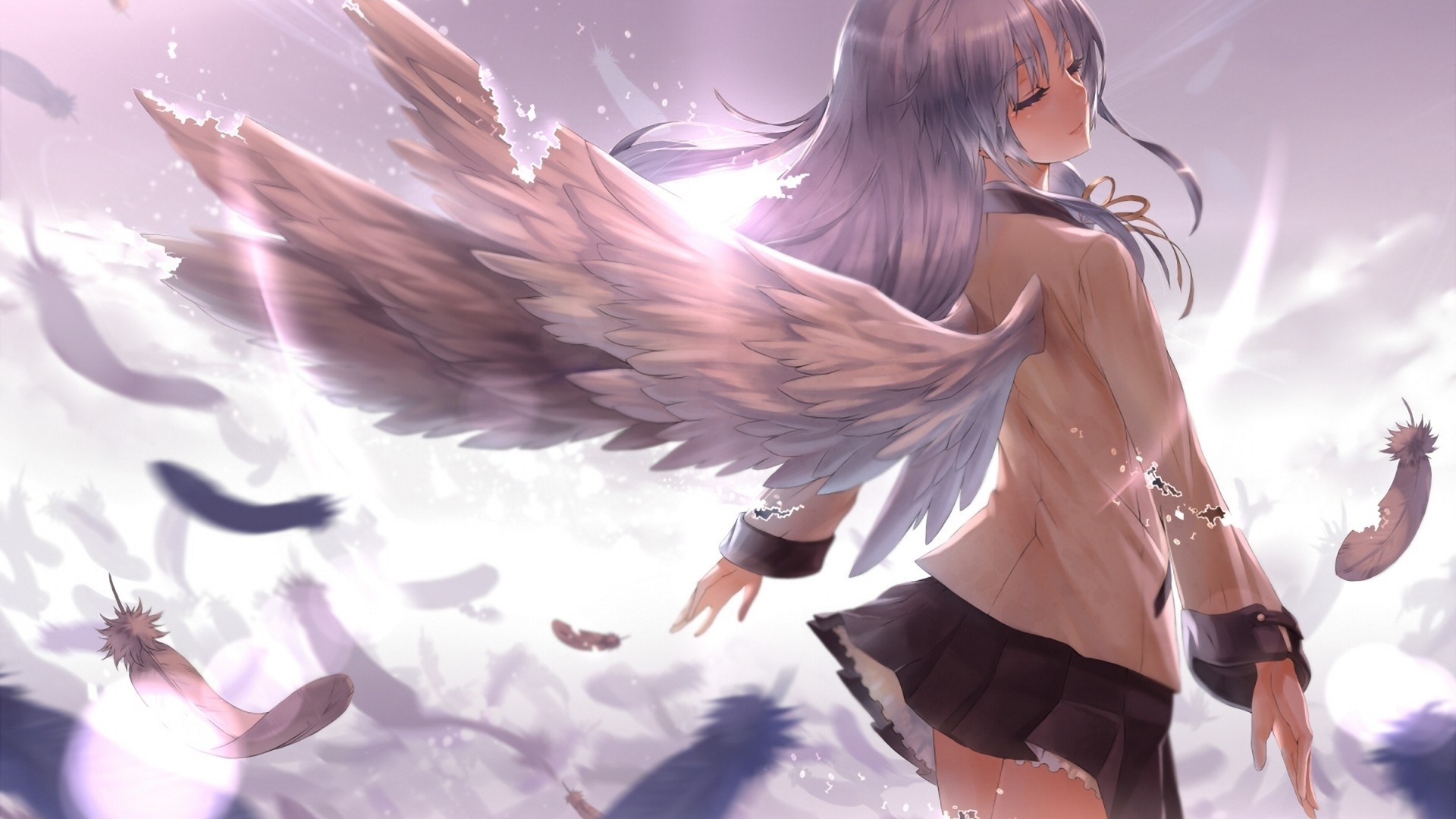 wings, Angel, Anime Girls, Anime, Angel Beats! Wallpaper