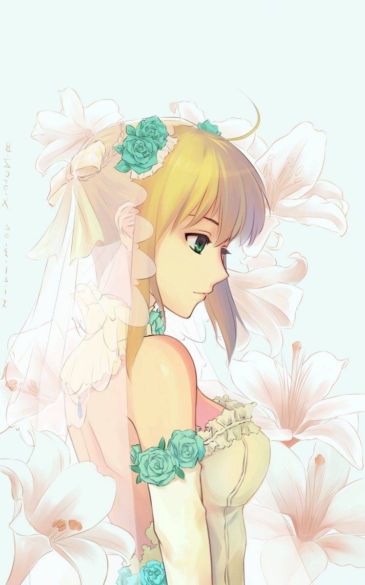 anime Girls, Brides, Saber, Fate Series HD Wallpaper Desktop Background