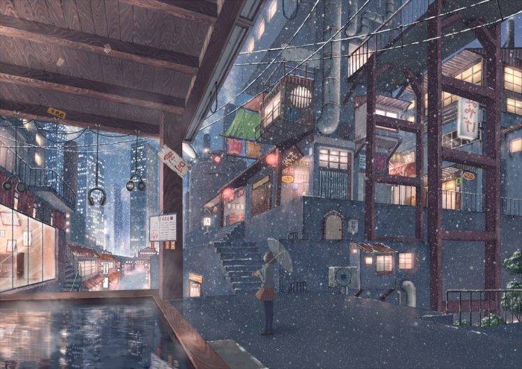 anime Girls, Snow HD Wallpaper Desktop Background