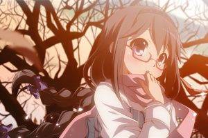 anime Girls, Glasses, Blushing