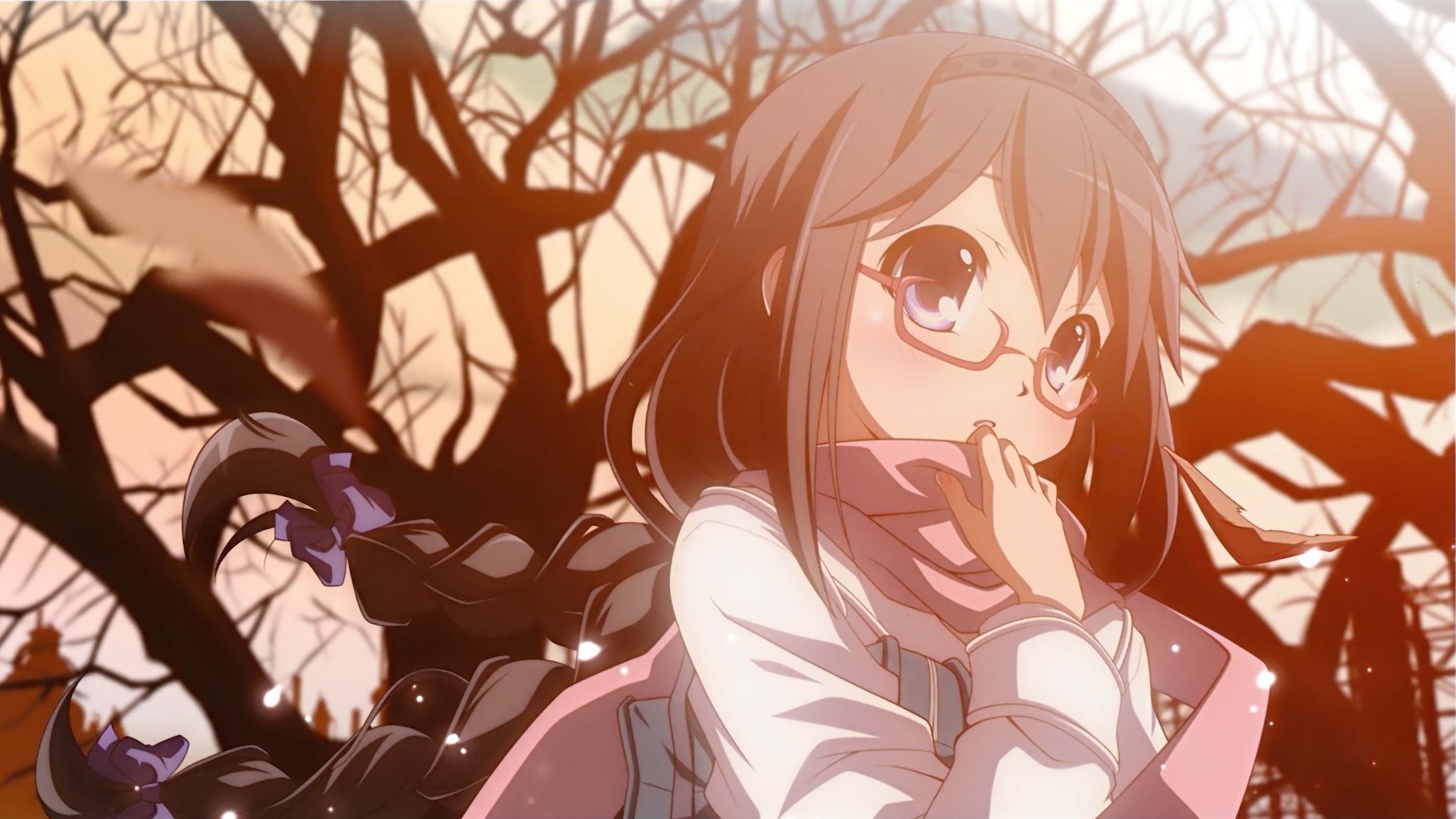 anime Girls, Glasses, Blushing Wallpaper