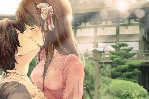 anime, Kissing