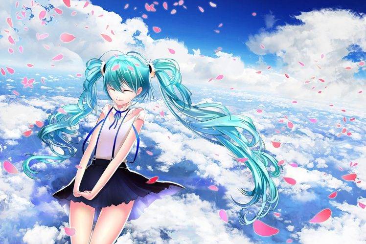 anime, Anime Girls, Clouds, Hatsune Miku HD Wallpaper Desktop Background