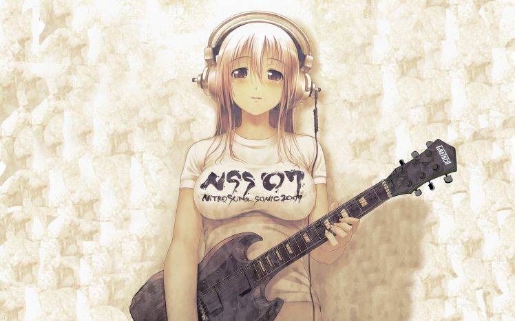 anime, Anime Girls, Super Sonico, Headphones HD Wallpaper Desktop Background