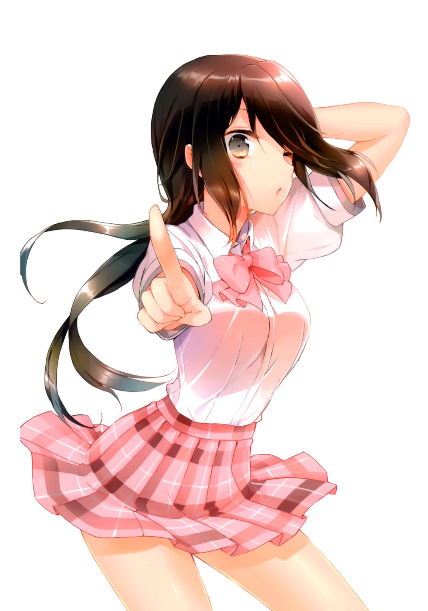 anime Girls, School Uniform, Schoolgirls, Long Hair, Skirt Wallpaper