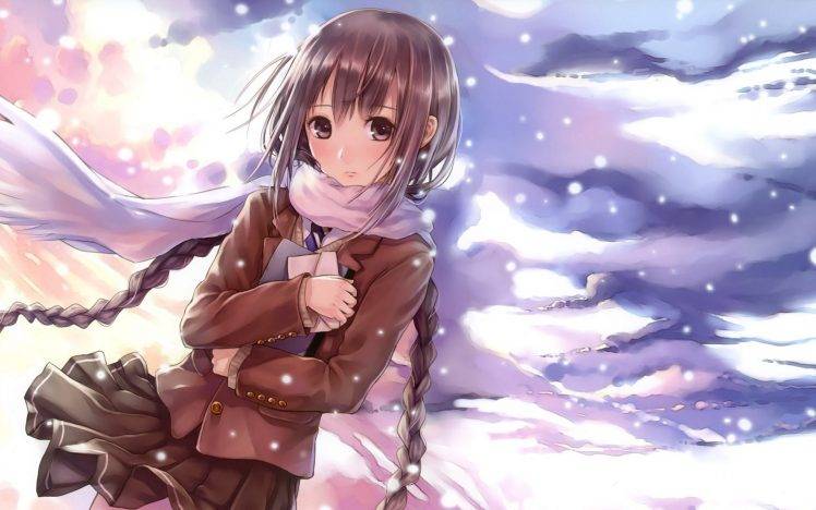 anime, Anime Girls, Twintails, Schoolgirls HD Wallpaper Desktop Background