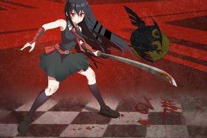 anime, Anime Girls, Akame Ga Kill!, Akame, Sword, Blood