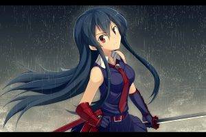 anime, Anime Girls, Akame Ga Kill!, Akame, Rain, Sword