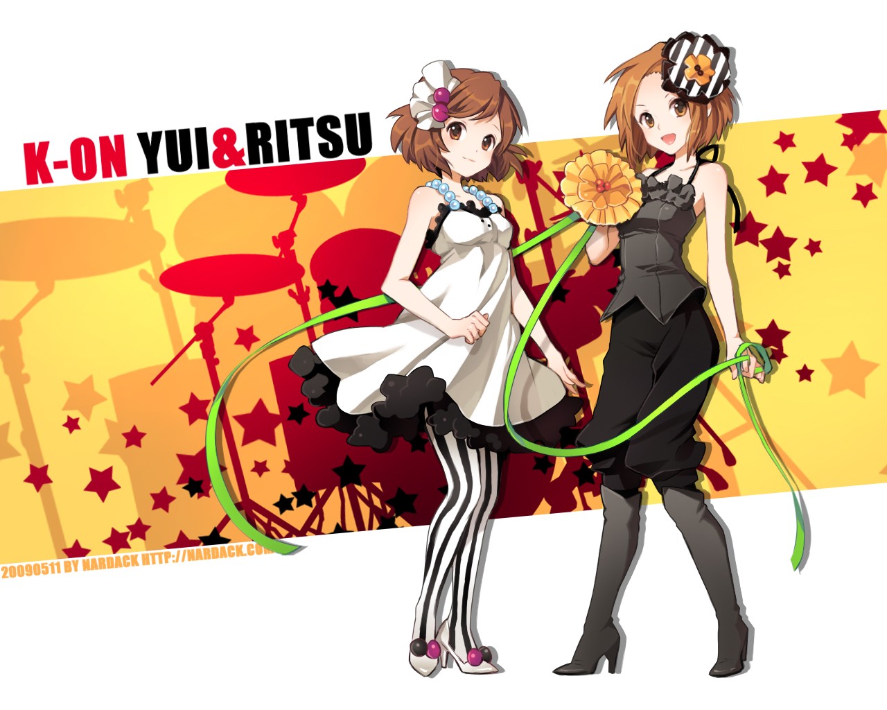 anime, Anime Girls, K ON!, Tainaka Ritsu, Hirasawa Yui Wallpaper