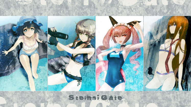 anime, Anime Girls, Steins;Gate, Makise Kurisu, Amane Suzuha, Faris Nyannyan, Shiina Mayuri HD Wallpaper Desktop Background