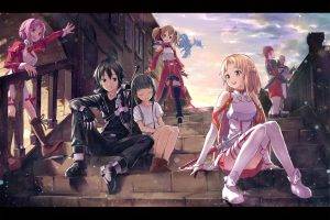anime, Sword Art Online, Anime Girls, Yuuki Asuna, Kirigaya Kazuto