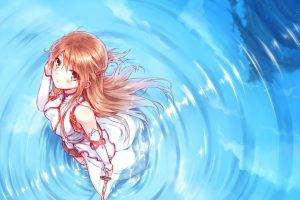 anime, Sword Art Online, Anime Girls, Yuuki Asuna, Water