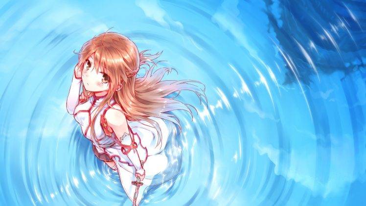 anime, Sword Art Online, Anime Girls, Yuuki Asuna, Water HD Wallpaper Desktop Background